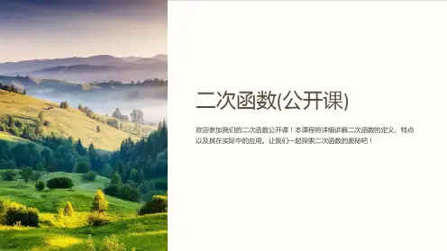 二次函数(公开课)