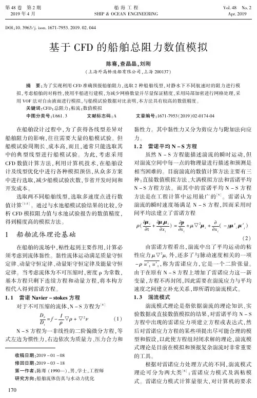 基于CFD的船舶总阻力数值模拟