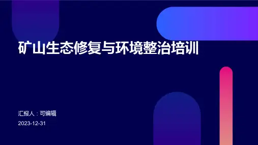 矿山生态修复与环境整治培训