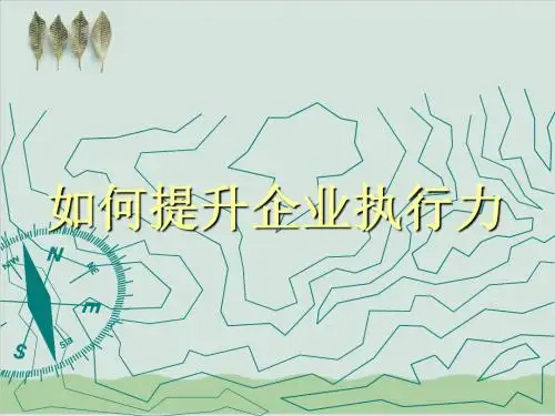 怎样提升企业执行力PPT课件( 20页)