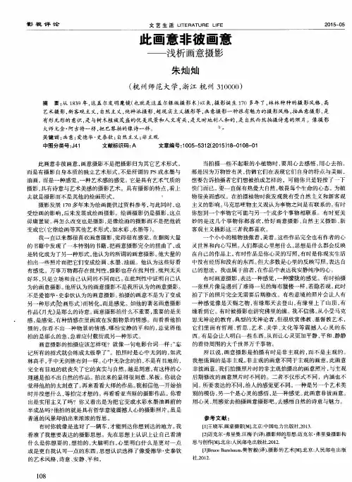 此画意非彼画意--浅析画意摄影