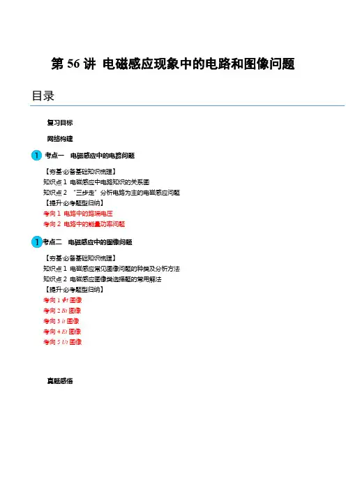 第56讲电磁感应现象中的电路和图像问题(讲义)