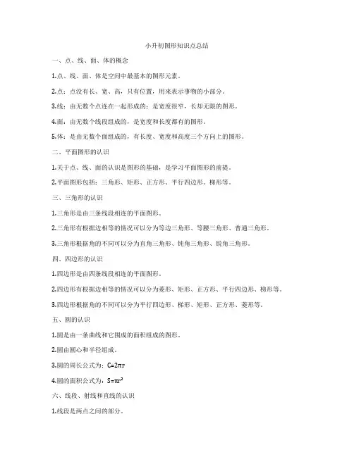 小升初图形知识点总结