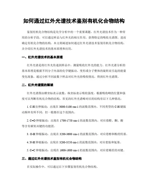 如何通过红外光谱技术鉴别有机化合物结构