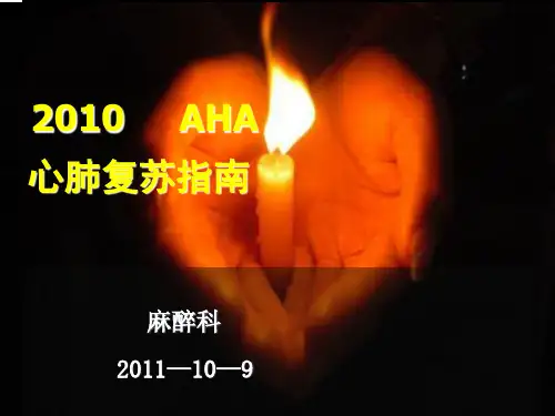 2010 AHA心肺复苏指南