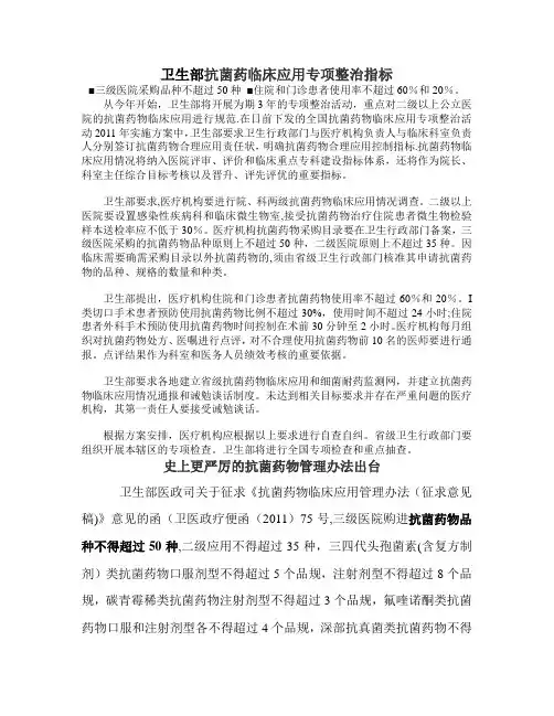 医院抗生素管理办法
