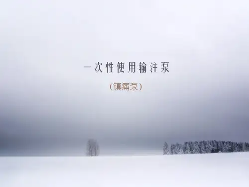 一次性使用输注泵教学内容