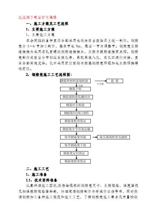 桩基钢筋笼制作工艺(完整资料).doc