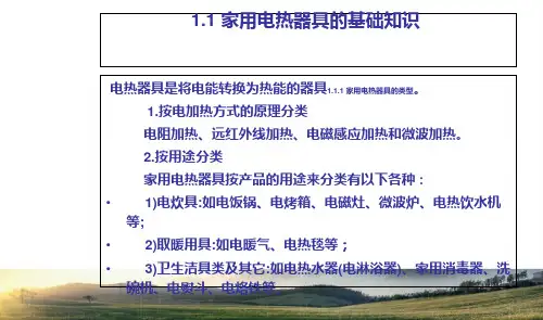 家用电器基础与维修技术ppt课件