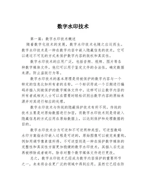数字水印技术3篇