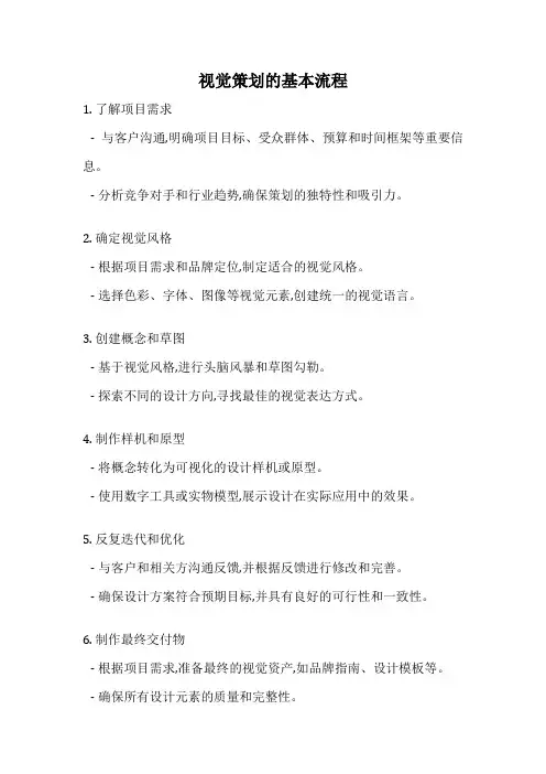 视觉策划的基本流程