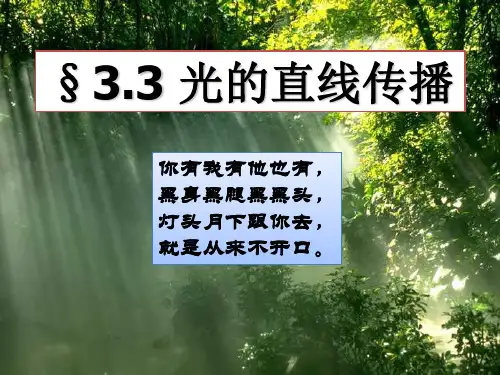 光的直线传播ppt16 苏科版优秀课件