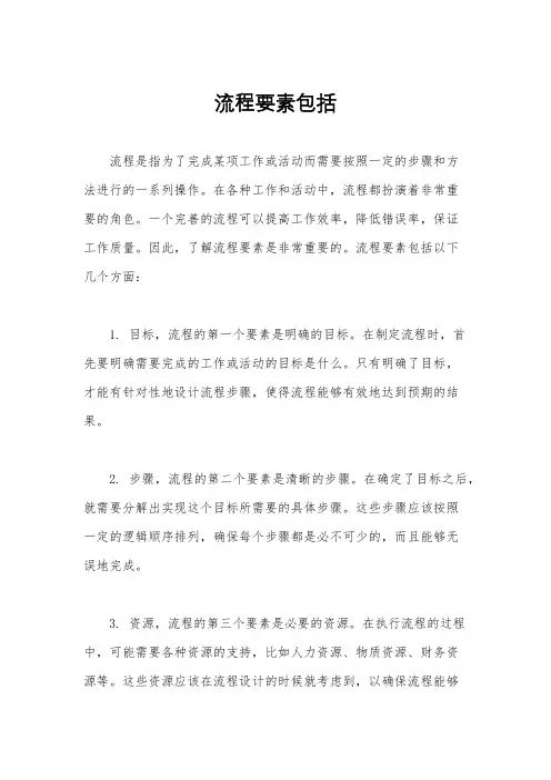 流程要素包括