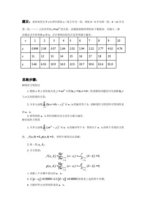 浙江大学计算方法大作业第十二题