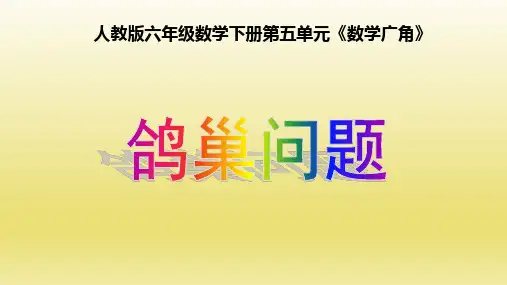 六年级数学下册课件 5 数学广角——鸽巢问题 人教新课标(共17页ppt)
