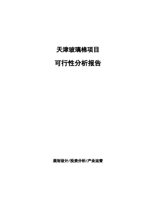 天津玻璃棉项目可行性分析报告