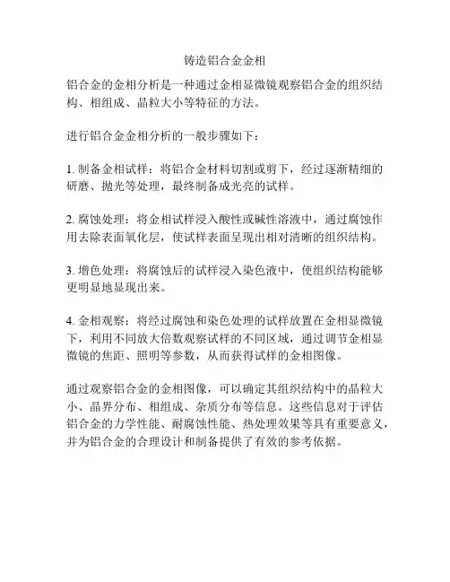 铸造铝合金金相