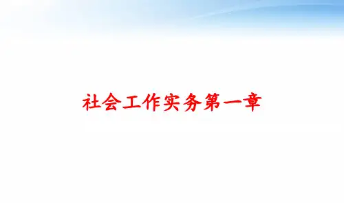 社会工作实务第一章 ppt课件