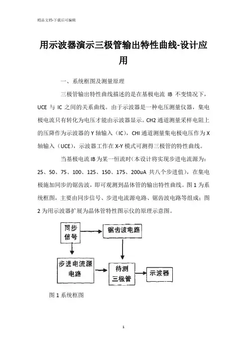 用示波器演示三极管输出特性曲线-设计应用
