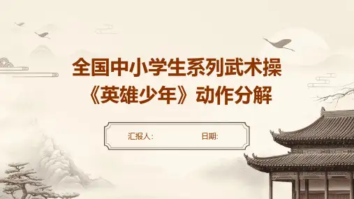 全国中小学生系列武术操《英雄少年》动作分解