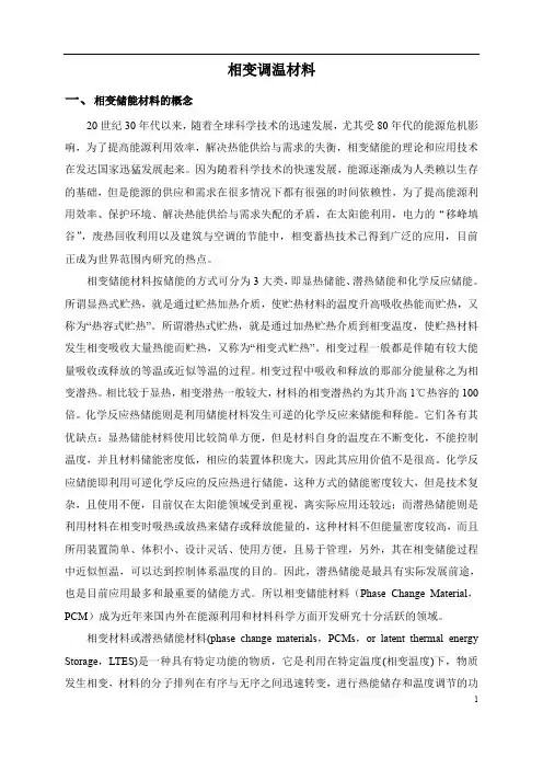 相变调温材料