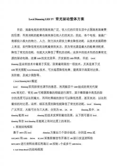 Local Dimming LED TV 背光驱动整体方案