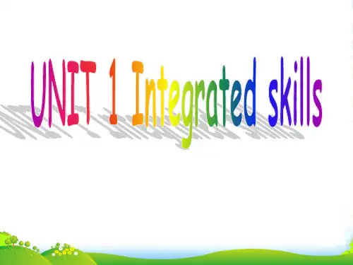 牛津译林版七年级英语下册Unit1 integrated skills优质课课件(共36张PPT)