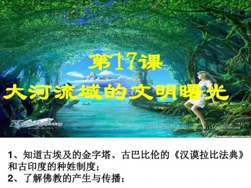 (北师大版)历史：第17课大河流域的文明曙光课件