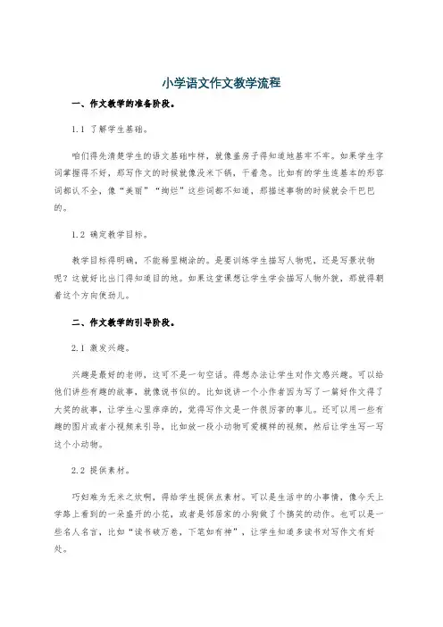 小学语文作文教学流程