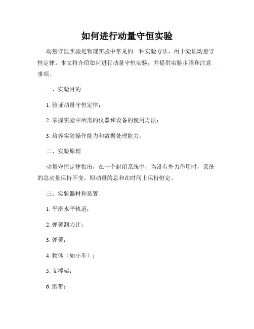 如何进行动量守恒实验
