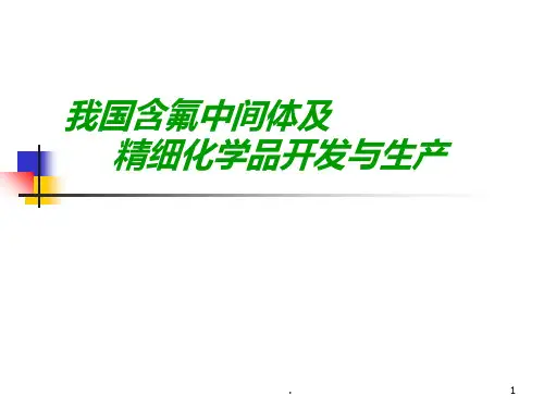我国含氟中间体PPT课件