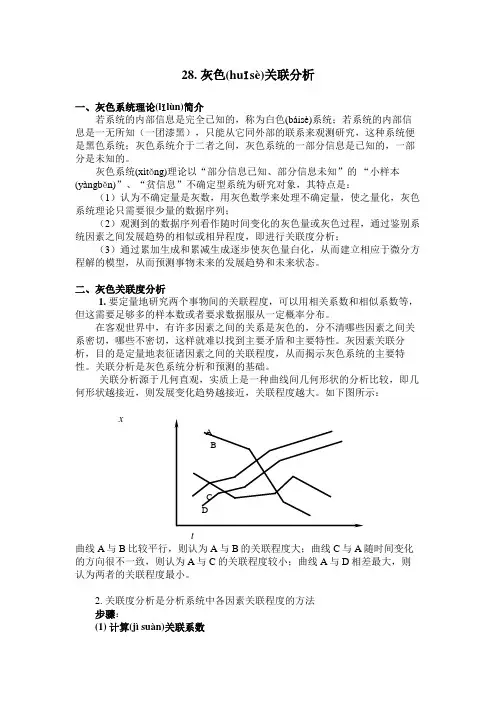 Matlab学习系列28.-灰色关联分析