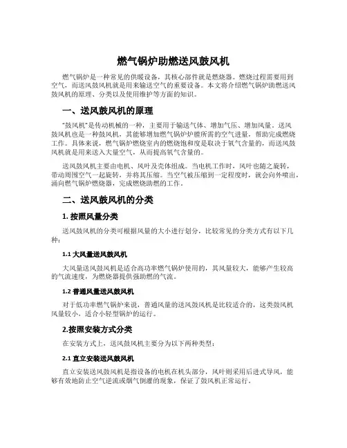 燃气锅炉助燃送风鼓风机