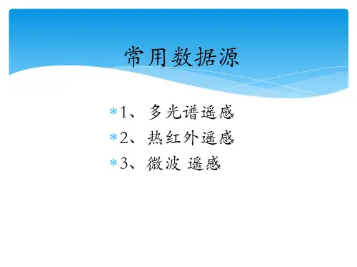 资源遥感常用的遥感数据44页PPT
