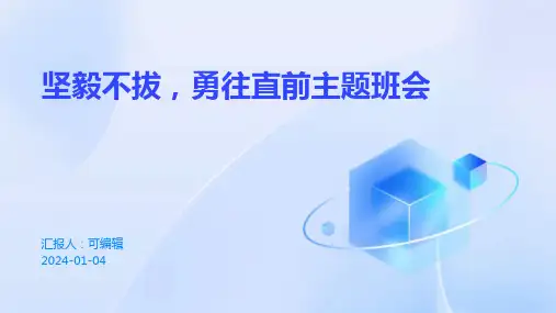 坚毅不拔,勇往直前主题班会