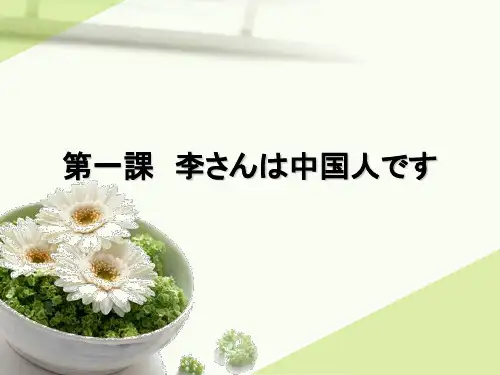 第1课 李さんは中国人です