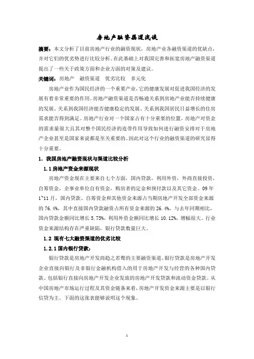 房地产金融论文