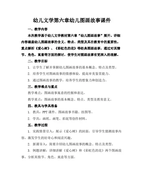 幼儿文学第六章幼儿图画故事课件