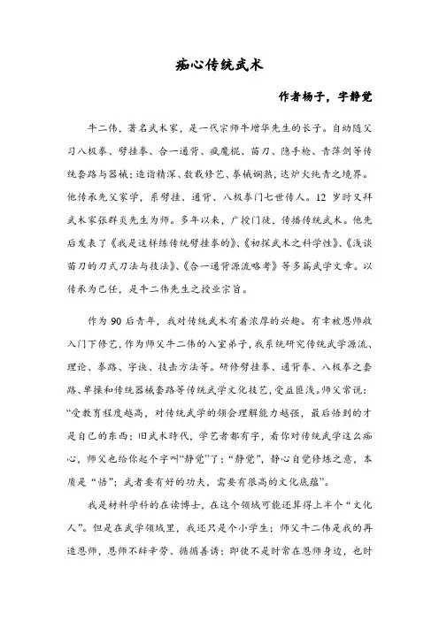 痴心传统武术