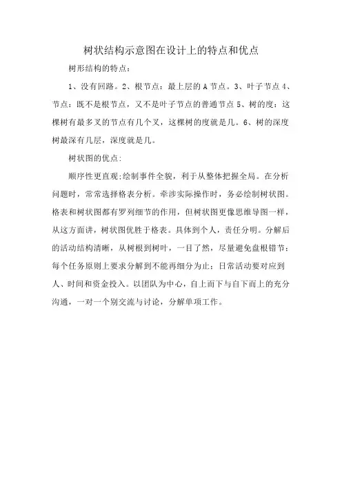 树状结构示意图在设计上的特点和优点