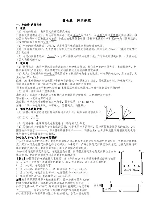 专题九 恒定电流讲义.