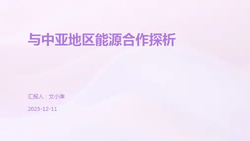 与中亚地区能源合作探析