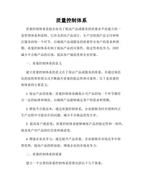 质量控制体系