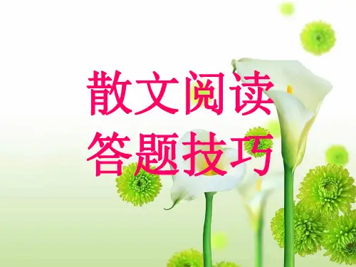 高考复习散文阅读答题技巧ppt