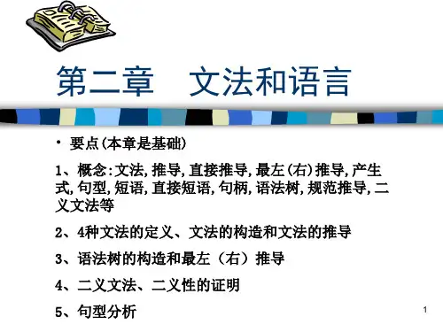 编译原理第二章_文法与语言