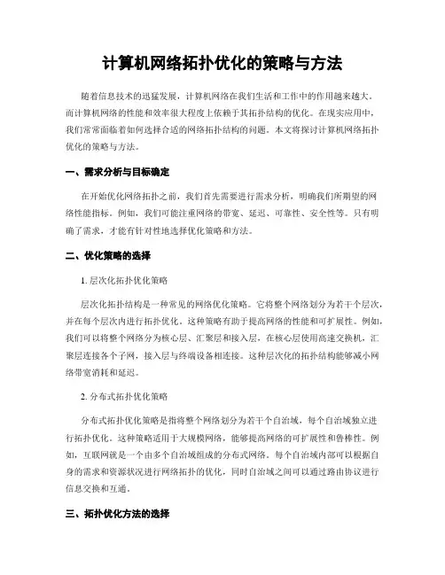 计算机网络拓扑优化的策略与方法
