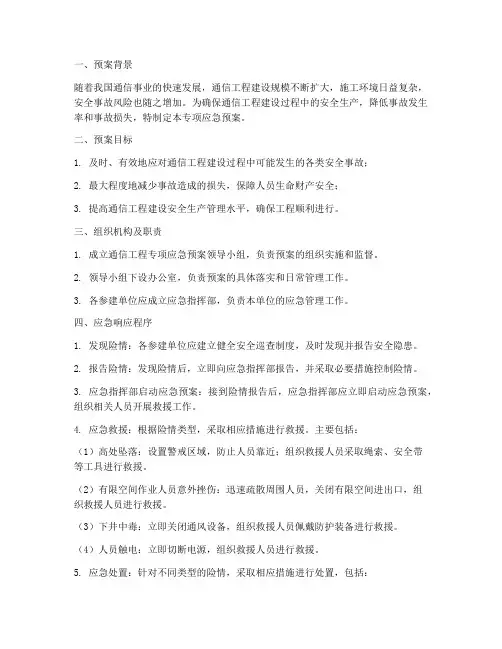 通信工程专项应急预案