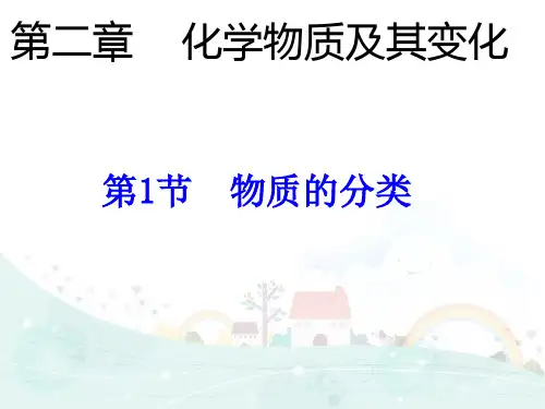 高中化学必修一第二章第一节物质的分类 课件(共72张PPT)