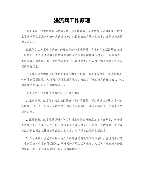 溢流阀工作原理