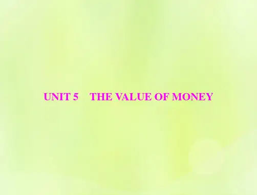 高考英语一轮第一部分教材知识梳理Unit5TheValueOfMoney新人教版必修第三册
